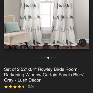 Lush decor bird curtain panels